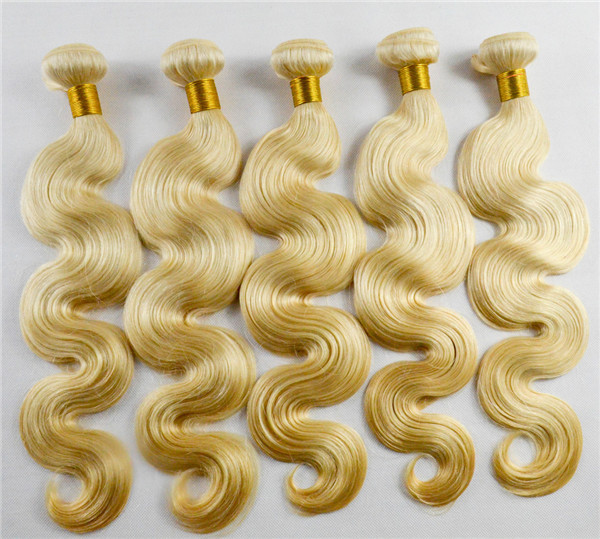 613 blonde hair weave thick virgin brazilian hair bundles with frontals YL173